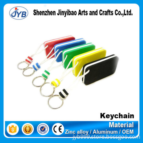 custom advertising use plastic eva foam floating keychain